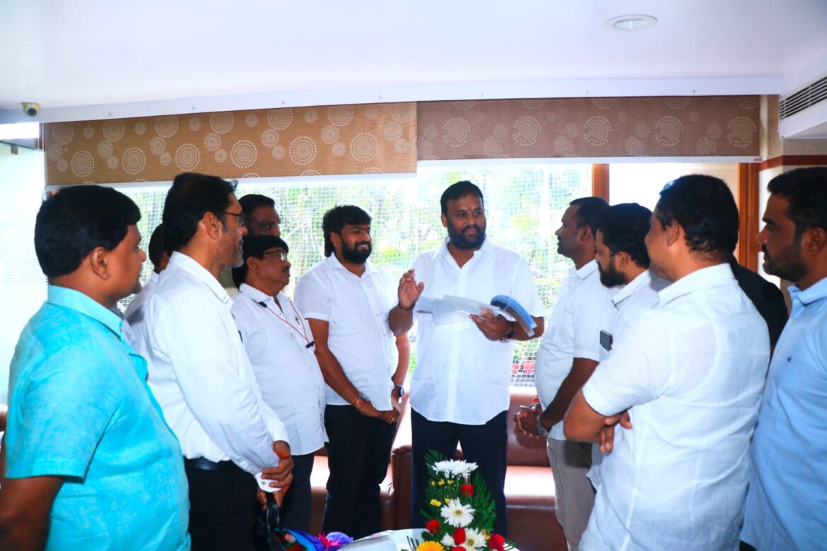 Lorry Owners Met Minister Mandipalli Ram prasad Reddy